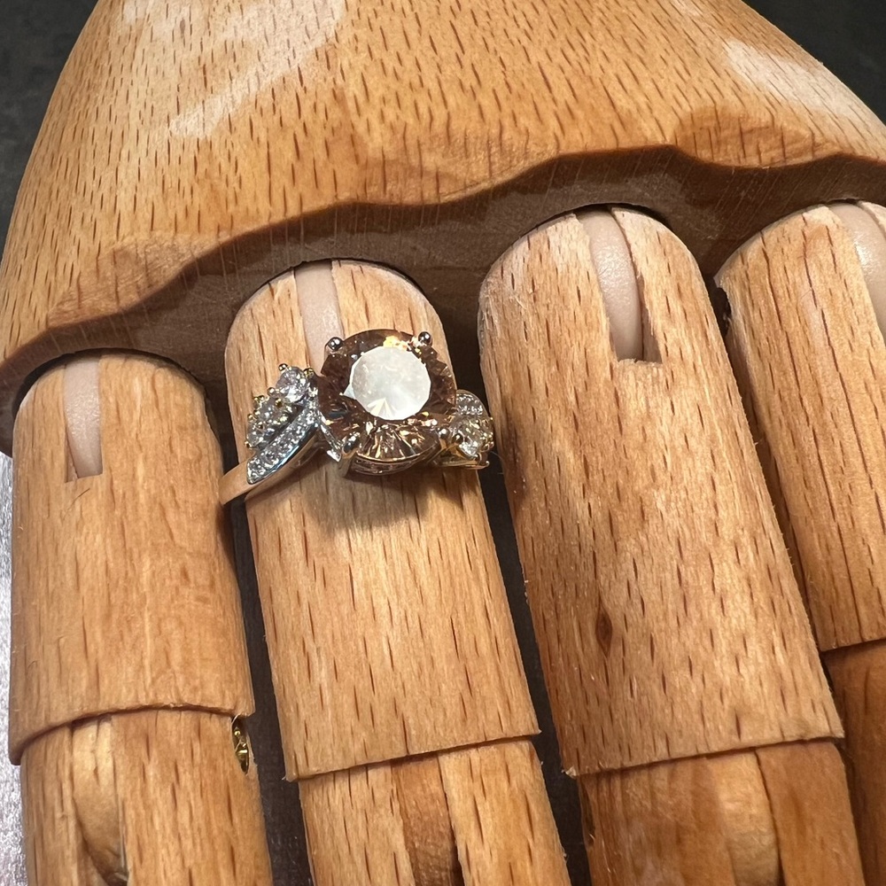 Champagne Diamond Dillenium Ring